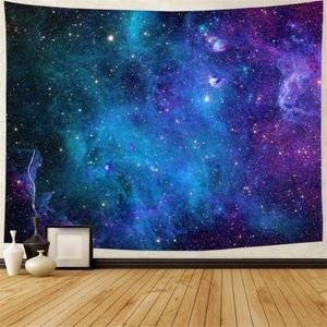 “TWO THE MOON” starry space galaxy backdrop